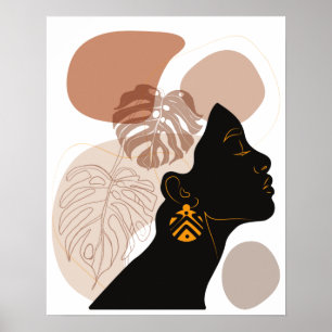 Poster Jeune belle femme afro-américaine