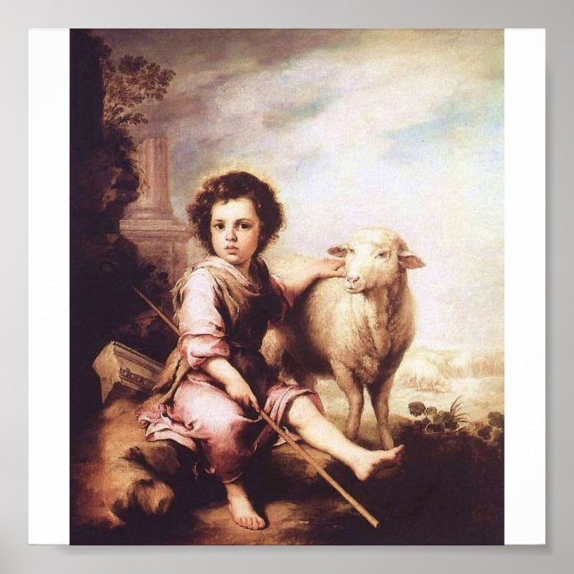 Poster Jeune Christ comme bon berger vers 1660 (Devant)