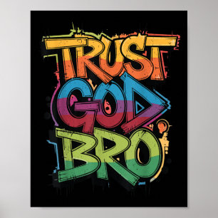 Poster Jeune Confiance Dieu Frère Drôle Garçon Chrétien F