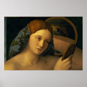 Poster Jeune femme à ses toilettes