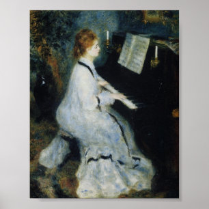 Poster Jeune femme au piano de Renoir