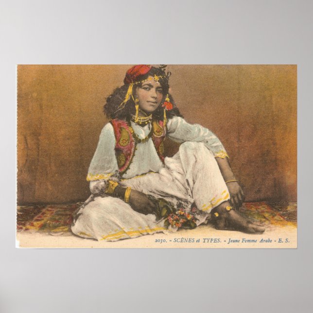 Poster Jeune Femme De Tunisie 1910 (Devant)