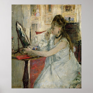 Poster Jeune femme saupoudrant son visage, 1877