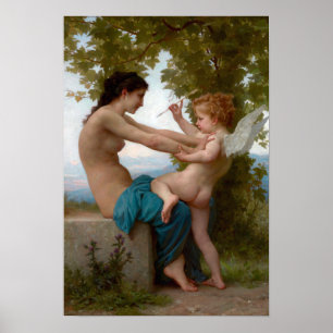 Poster Jeune Fille Défendant contre l'Eros