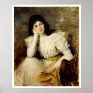 Poster Jeune Fille Reveuse, Portrait de Berthi Capel