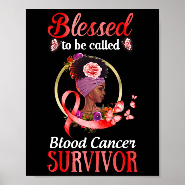 Poster jeune fille sensibilisée au cancer du sang béni d' (Devant)
