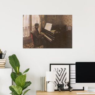 Poster Jeune homme jouant au piano par Gustave Caillebott