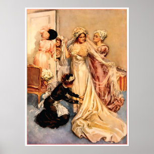 Poster Jeune mariée victorienne à être
