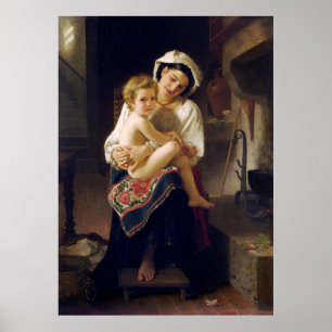 Poster Jeune Mère Regardant Son Enfant