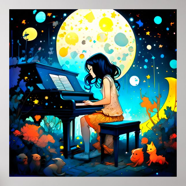 Poster Jeune pianiste prodigy (Devant)