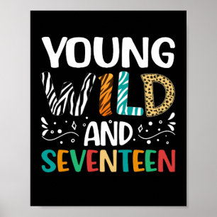 Poster Jeune Sauvage Et Dix-Sept Ans 17e Anniversaire 17