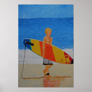 Poster Jeune surfeur