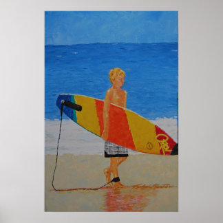 Poster Jeune surfeur