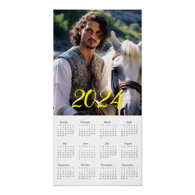 Poster Jeunes Chevaliers. Calendrier 2024. (Devant)