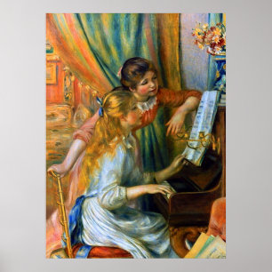 Poster Jeunes filles au piano de Pierre Renoir