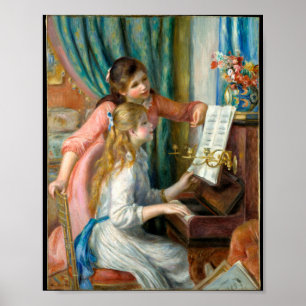 Poster Jeunes filles au piano par Pierre-Auguste Renoir