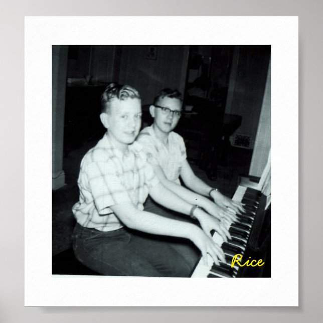 Poster Jeunes garçons aux photos Piano-Originales (Devant)