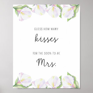 Poster Jeux de baby shower : les fleurs de calla - combie