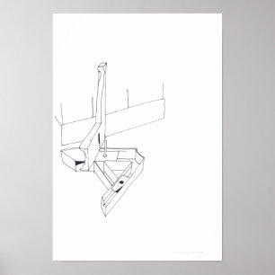 Poster Jeux de Bâtiment avec un monogramme Dessin 14 affi