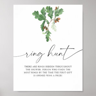 Poster Jeux de chasse à l'anneau de mariage sous les chên