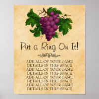 Jeux de Fête des mariées Mariage de raisins vintag