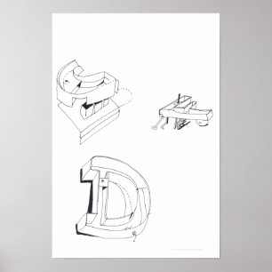Poster Jeux de la construction CLD Monogramme Dessin 15 a