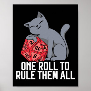 Poster Jeux de rôle sur table D20 drôles de jeux de rôle