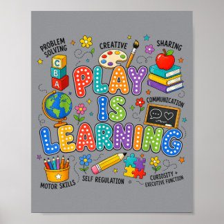 Poster Jeux d'Éducation Précoce Est l'Apprentissage Ensei