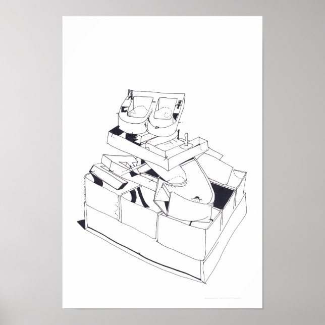 Poster Jeux du bâtiment Stacking Letters Dessin 17 P (Devant)