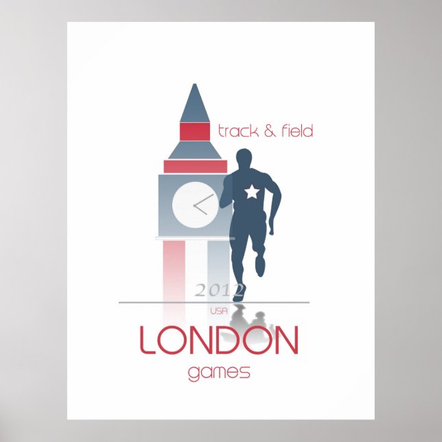 Poster Jeux olympiques : piste et terrain (Devant)