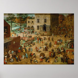 Poster Jeux pour enfants par Pieter Bruegel l'Ancien