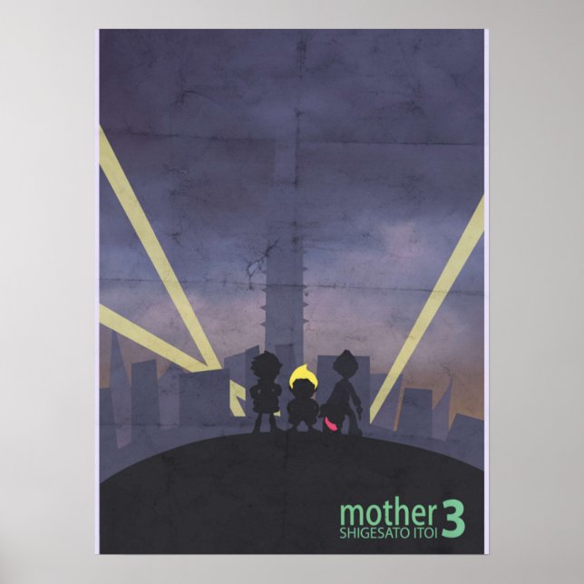 Poster Jeux vidéo minimaliste Art Mother 3 (Devant)