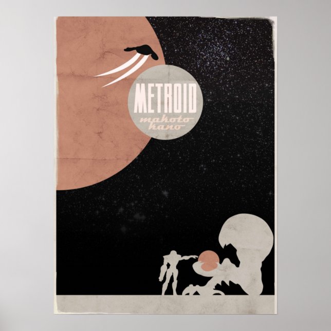Poster Jeux vidéo minimalistes Metroid (Devant)