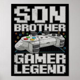 Poster Jeux Vidéos Vintages Pour Garçons Brother S