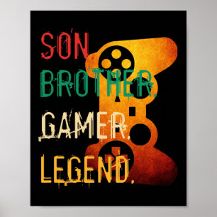 Poster Jeux Vidéos Vintages Pour Garçons Son Broth