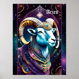 Poster Jewel Galaxy Zodiac Aries