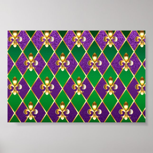 Poster Jewelry Background Mardi Gras (Devant)