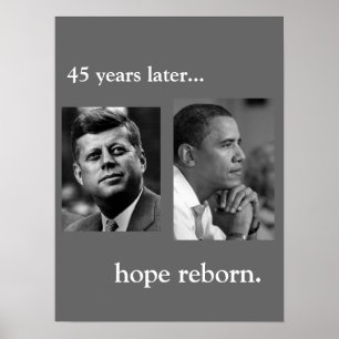 POSTER JFK/AFFICHE D'OBAMA - ESPOIR RENÉ
