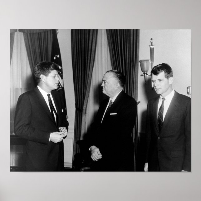 Poster JFK et RFK avec J.Edgar Hoover (Devant)