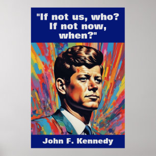 Poster JFK John F. Kennedy Citation Inspiration Motivatio