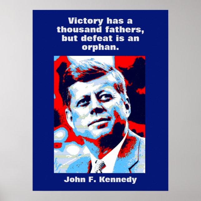Poster JFK John F. Kennedy Citation Inspiration Motivatio (Devant)