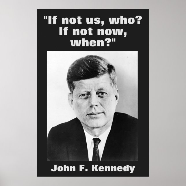 Poster JFK John F. Kennedy Citation Inspiration Motivatio (Devant)
