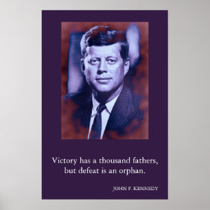 Poster JFK John F. Kennedy Cite Victory