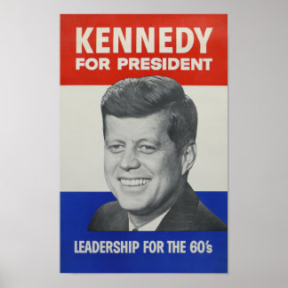 Poster JFK - John Kennedy pour le président 🇺 🇸