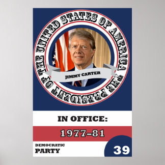 Poster Jimmy Carter - Rétro de l'histoire présidentielle