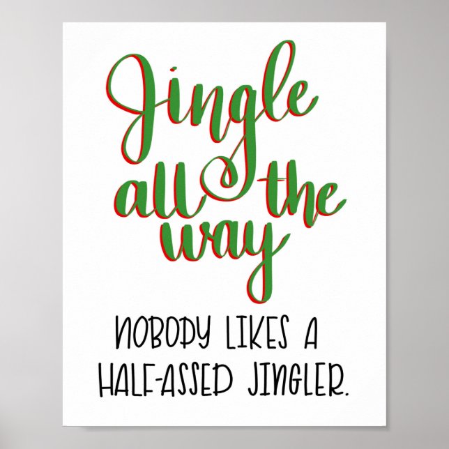 Poster Jingle tout le chemin de l'impression (Devant)