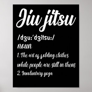 Poster Jiu Jitsu Brésil Définition Art Martial Combat