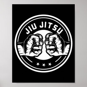 Poster Jiu Jitsu Brésilien BJJ MMA Drôle Arts Martiaux