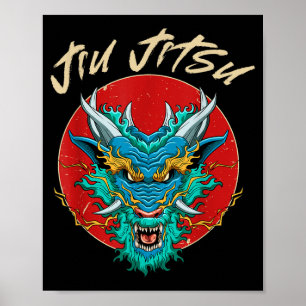 Poster Jiu Jitsu Brésilien MMA BJJ Dragon
