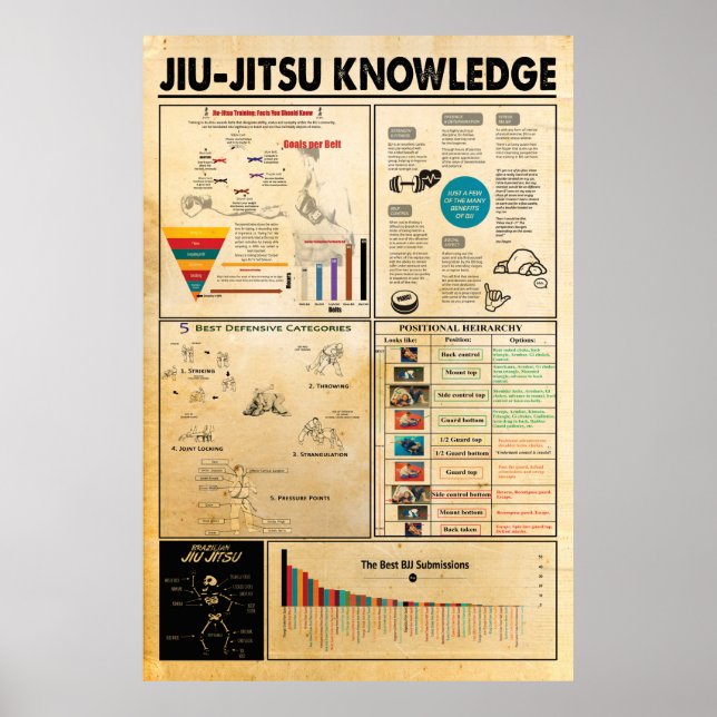 Poster Jiu Jitsu Knowledge, Poster Jiu Jitsu (Devant)